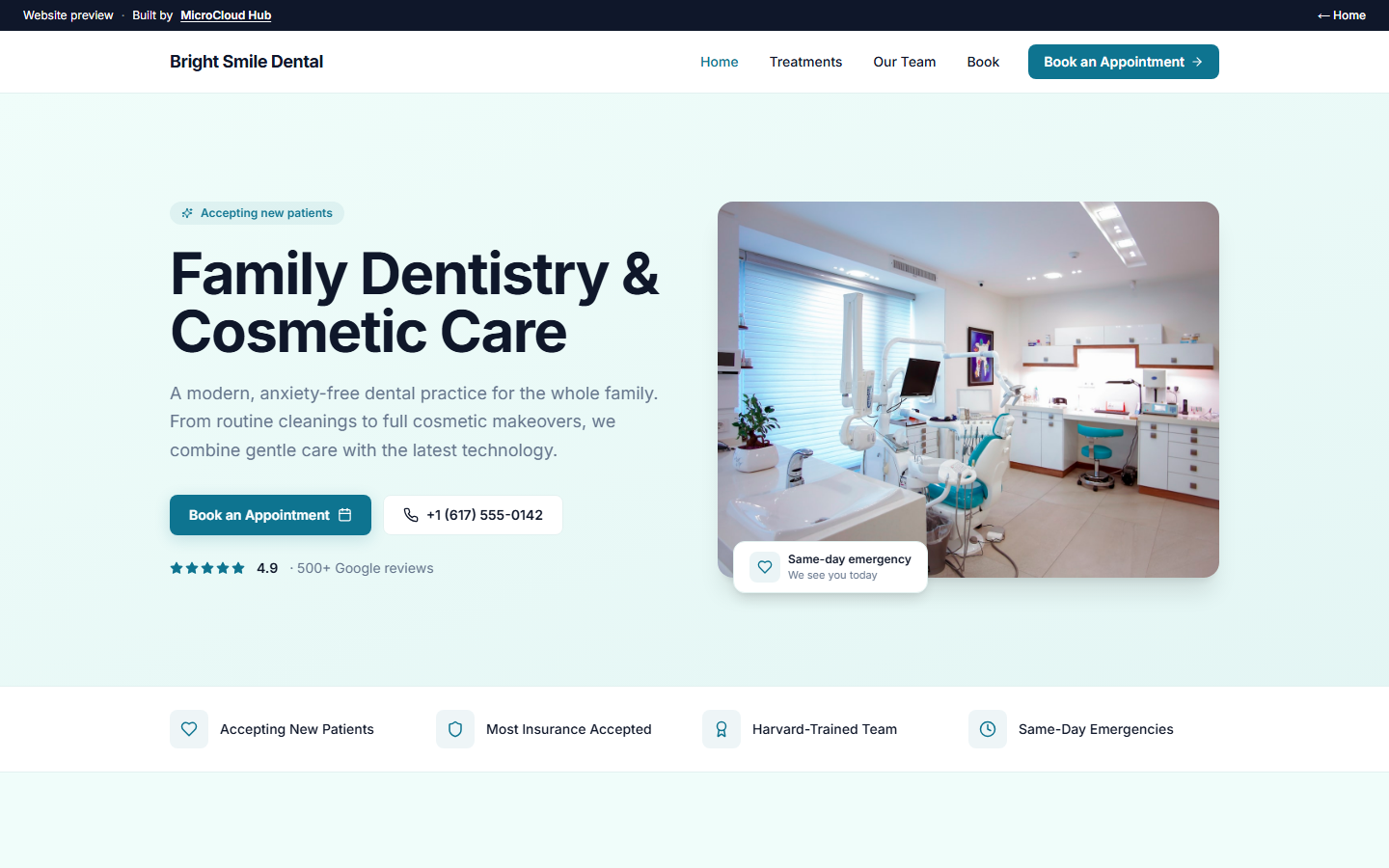 Bright Smile Dental live site