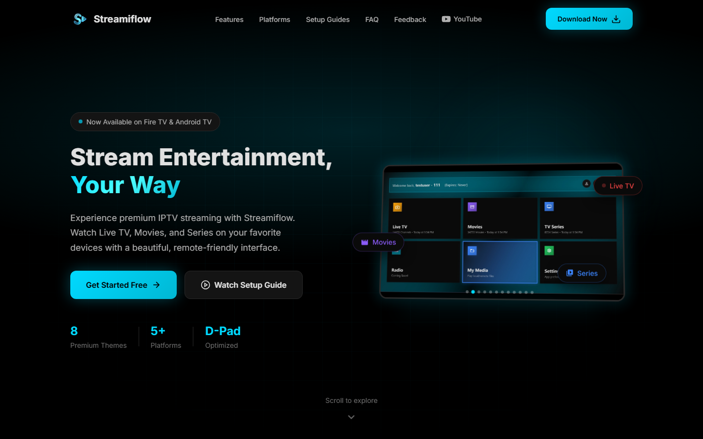 Streamiflow live site
